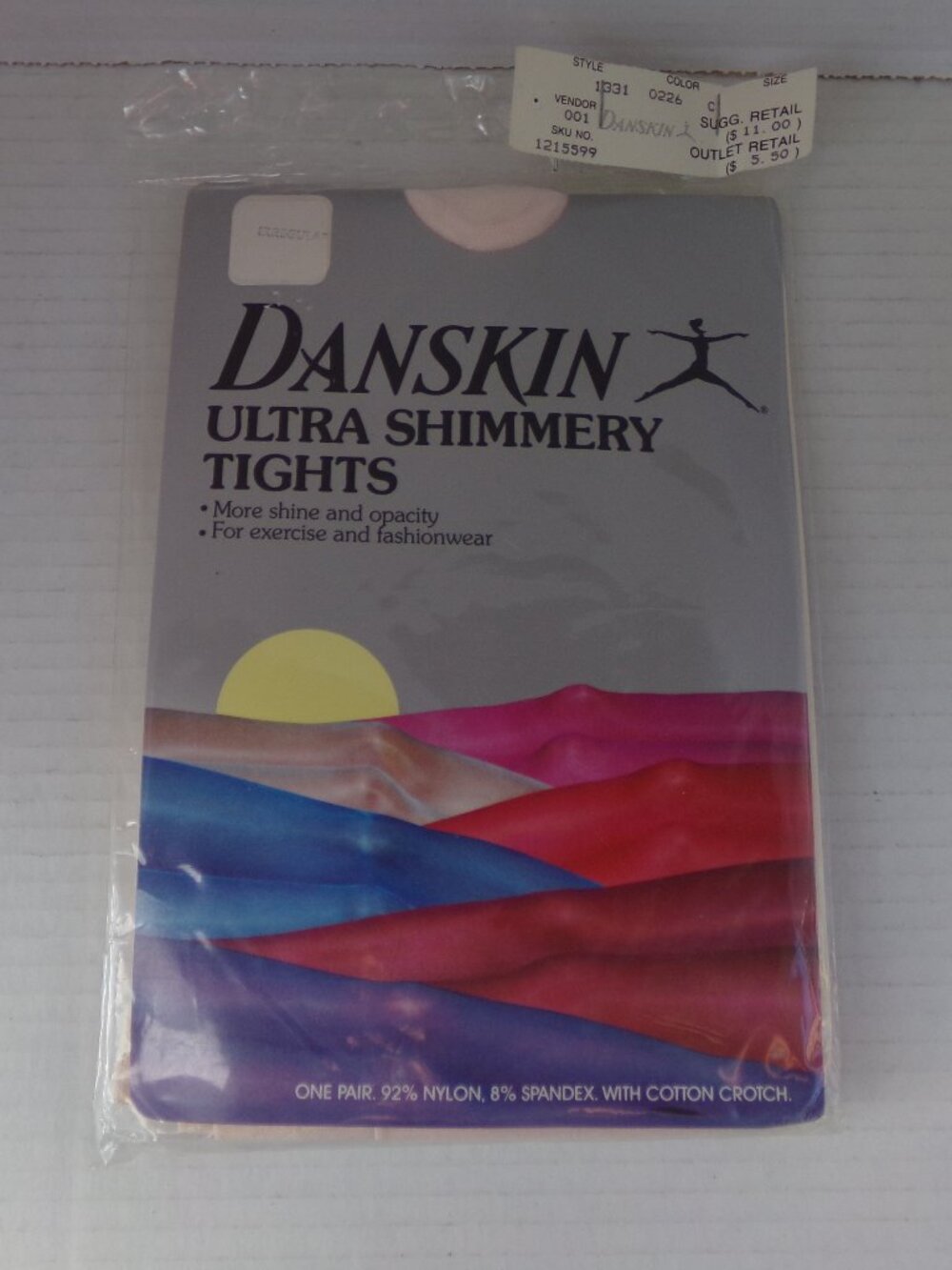 Vintage Danskin Ultra Shimmery Tights Size C Color 0226 Style 1331